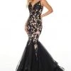 Rachel Allan Prom - 7096 Sequined Plunging V-Neck Mermaid Dress 2 Rachel Allan Prom - 7096 Sequined Plunging V-Neck Mermaid Dress