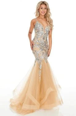 Rachel Allan Prom - 7096 Sequined Plunging V-Neck Mermaid Dress 8 Rachel Allan Prom - 7096 Sequined Plunging V-Neck Mermaid Dress