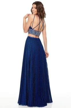 Rachel Allan Prom - 7099 Two Piece Shimmer Beaded A-Line Dress Formal Gowns