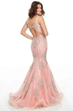 Rachel Allan Prom - 7103 Beaded V-Neck Mermaid Dress
