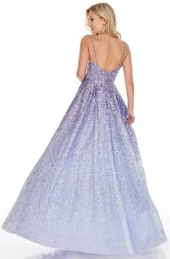 Formal Gowns Rachel Allan Prom - 7107 Sequined Plunging Sweetheart Ballgown