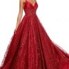 Rachel Allan Prom - 7111 Glitter Tulle Deep V-Neck Ballgown Formal Gowns 2 Rachel Allan Prom - 7111 Glitter Tulle Deep V-Neck Ballgown Formal Gowns