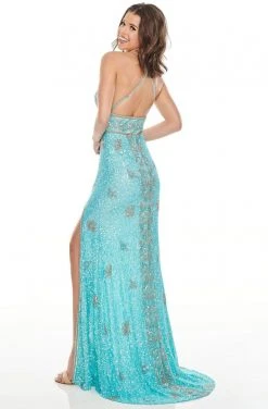 Rachel Allan Prom - 7138 Beaded Tulle Halter Sheath Dress Formal Gowns 7 Rachel Allan Prom - 7138 Beaded Tulle Halter Sheath Dress Formal Gowns