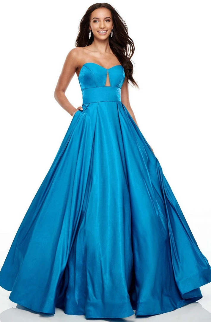 Formal Gowns Rachel Allan Prom - 7139 Strapless Sweetheart Cutout Bodice Long Gown 7 Formal Gowns Rachel Allan Prom - 7139 Strapless Sweetheart Cutout Bodice Long Gown