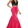 Formal Gowns Rachel Allan Prom - 7151 Two Piece Lace Satin Mermaid Dress