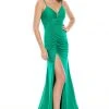 Rachel Allan Prom - 7153 Plunging V-Neck Jersey Trumpet Dress 1 Rachel Allan Prom - 7153 Plunging V-Neck Jersey Trumpet Dress