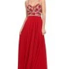 Formal Gowns Rachel Allan Prom - 7157 Bead-Crusted Plunging Bodice Chiffon Gown 2 Formal Gowns Rachel Allan Prom - 7157 Bead-Crusted Plunging Bodice Chiffon Gown