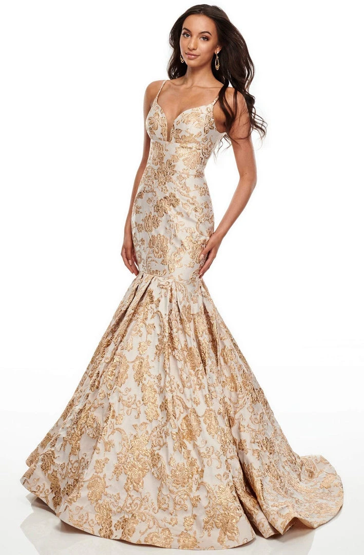 Rachel Allan Prom - 7158 Sweetheart Metallic Trumpet Dress Formal Gowns 3 Rachel Allan Prom - 7158 Sweetheart Metallic Trumpet Dress Formal Gowns