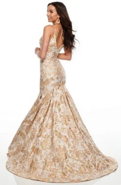 Rachel Allan Prom - 7158 Sweetheart Metallic Trumpet Dress Formal Gowns 7 Rachel Allan Prom - 7158 Sweetheart Metallic Trumpet Dress Formal Gowns