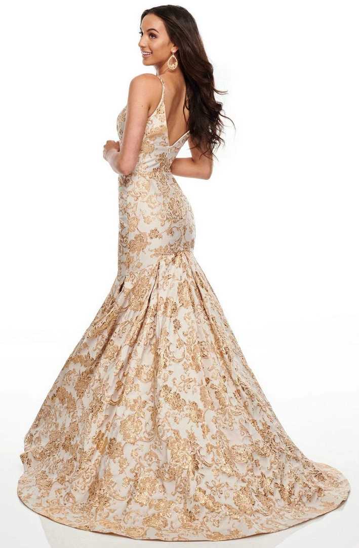 Rachel Allan Prom - 7158 Sweetheart Metallic Trumpet Dress Formal Gowns 4 Rachel Allan Prom - 7158 Sweetheart Metallic Trumpet Dress Formal Gowns