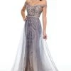 Rachel Allan Prom - 7164 Off-Shoulder Bedazzled Sheath Dress 1 Rachel Allan Prom - 7164 Off-Shoulder Bedazzled Sheath Dress