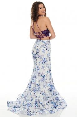 Rachel Allan Prom - 7170 Two-Piece Lace Bodice Trumpet Dress Formal Gowns