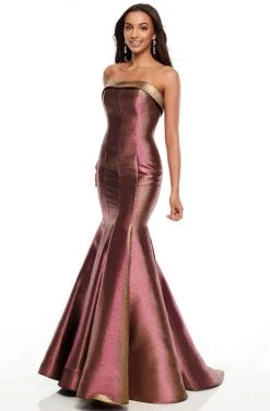 Rachel Allan Prom - 7176 Seamed Strapless Mermaid Gown Formal Gowns