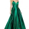 Rachel Allan Prom - 7178 V Neck Strappy Back Satin A-Line Prom Dress 1 Rachel Allan Prom - 7178 V Neck Strappy Back Satin A-Line Prom Dress