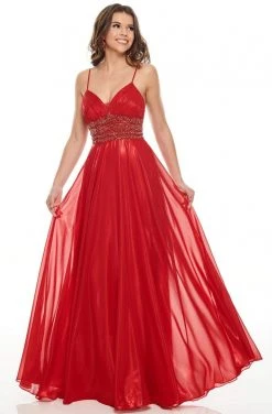 Formal Gowns Rachel Allan Prom - 7182 Beaded Midriff Metallic Chiffon Gown 9 Formal Gowns Rachel Allan Prom - 7182 Beaded Midriff Metallic Chiffon Gown