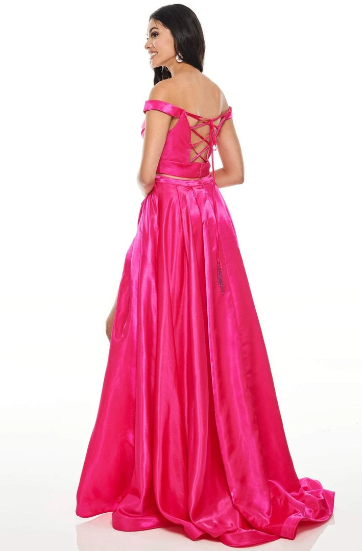 Rachel Allan Prom - 7185 Two Piece Off-Shoulder A-Line Gown 4 Rachel Allan Prom - 7185 Two Piece Off-Shoulder A-Line Gown