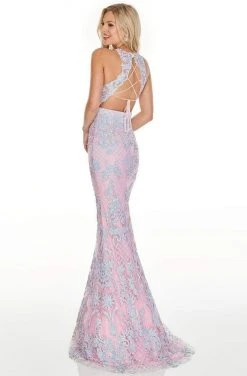 Rachel Allan Prom - 7194 Sequined Halter Neck Trumpet Dress