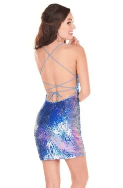 Rachel Allan Shorts - 4049 Sweetheart Mermaid Sequin Mini Sheath Dress Cocktail Dresses 9 Rachel Allan Shorts - 4049 Sweetheart Mermaid Sequin Mini Sheath Dress Cocktail Dresses