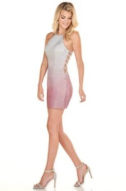 Cocktail Dresses Rachel Allan Shorts - 4088 Halter Glitter Strappy Back Sheath Dress 8 Cocktail Dresses Rachel Allan Shorts - 4088 Halter Glitter Strappy Back Sheath Dress