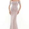 Rina Di Montella - Embellished Sweetheart Evening Dress RD2736 - 1 Pc Coffee In Size 14 Available Bridesmaid Dresses