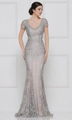 Rina Di Montella - Lace Applique Trumpet Evening Dress RD2657