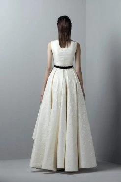 Saiid Kobeisy - 3357 Floral Brocade High Low Gown Formal Gowns