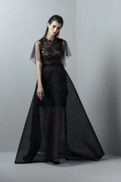 Saiid Kobeisy - 3373 Lace Jewel Tulle A-line Dress Formal Gowns