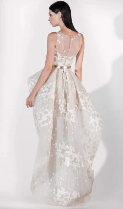 Cocktail Dresses Saiid Kobeisy - 3408 Embroidered Sleeveless High Low Gown 5 Cocktail Dresses Saiid Kobeisy - 3408 Embroidered Sleeveless High Low Gown