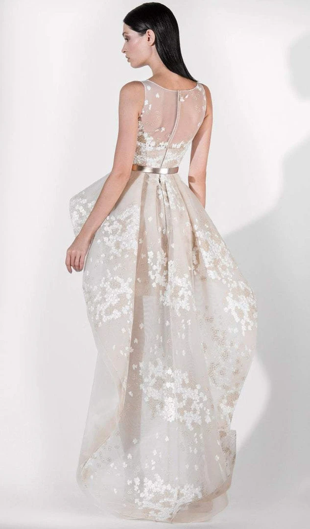 Cocktail Dresses Saiid Kobeisy - 3408 Embroidered Sleeveless High Low Gown 4 Cocktail Dresses Saiid Kobeisy - 3408 Embroidered Sleeveless High Low Gown