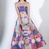Formal Gowns Saiid Kobeisy - 3430 Strapless Multi-Colored Brocade A-line Dress 2 Formal Gowns Saiid Kobeisy - 3430 Strapless Multi-Colored Brocade A-line Dress