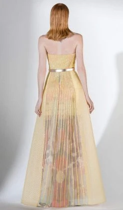 Saiid Kobeisy - 3442 Crystal Embellished Strapless A-line Dress