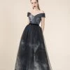 Saiid Kobeisy - RE3569 Off-Shoulder Pleated A-Line Gown