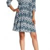 Sandra Darren - 71409 Quarter Length Chevron Print Dress Cocktail Dresses