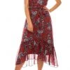 Sandra Darren - 73103 Sleeveless Floral Print Tea-Length Dress Prom Dresses 1 Sandra Darren - 73103 Sleeveless Floral Print Tea-Length Dress Prom Dresses