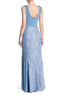 Formal Gowns Sangria - DWHGC93 Sleeveless Lace Panel Gown 9 Formal Gowns Sangria - DWHGC93 Sleeveless Lace Panel Gown