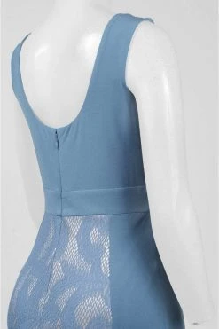 Formal Gowns Sangria - DWHGC93 Sleeveless Lace Panel Gown 10 Formal Gowns Sangria - DWHGC93 Sleeveless Lace Panel Gown