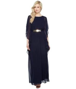 Formal Gowns Sangria - SWKO844 Split Kimono Chiffon Gown