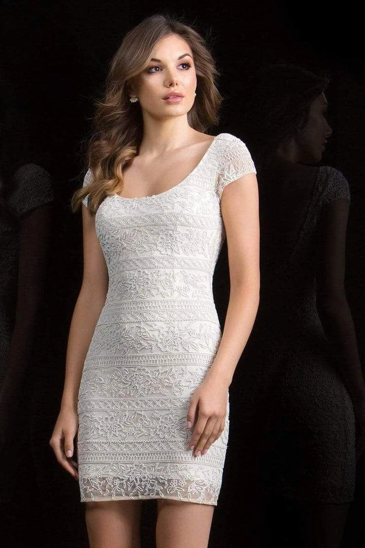 Cocktail Dresses Scala - 48825 Cap Sleeve Beaded Short Dress 3 Cocktail Dresses Scala - 48825 Cap Sleeve Beaded Short Dress