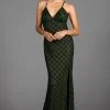 Scala - 48923 Spaghetti Straps V Neck Low Back Sheath Evening Dress 1 Scala - 48923 Spaghetti Straps V Neck Low Back Sheath Evening Dress