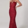SCALA - Strapless Sweetheart Sheath Dress 60093 - 2 Pc Red In Size 00 Available Formal Gowns 2 SCALA - Strapless Sweetheart Sheath Dress 60093 - 2 Pc Red In Size 00 Available Formal Gowns
