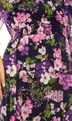 Shelby & Palmer - M567 Ruffled V-Neck A-Line Dress Plus Size Dresses