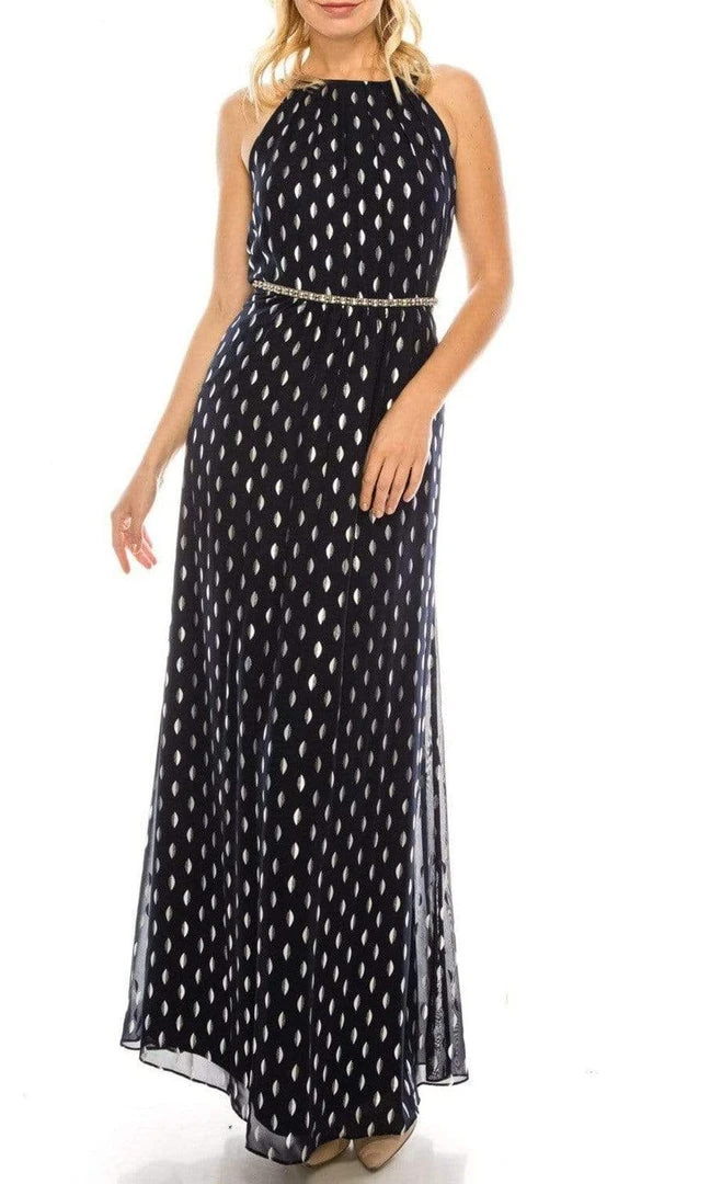 Formal Gowns SLNY - 9179142 Halter Neck Polka Dotted Dress 3 Formal Gowns SLNY - 9179142 Halter Neck Polka Dotted Dress
