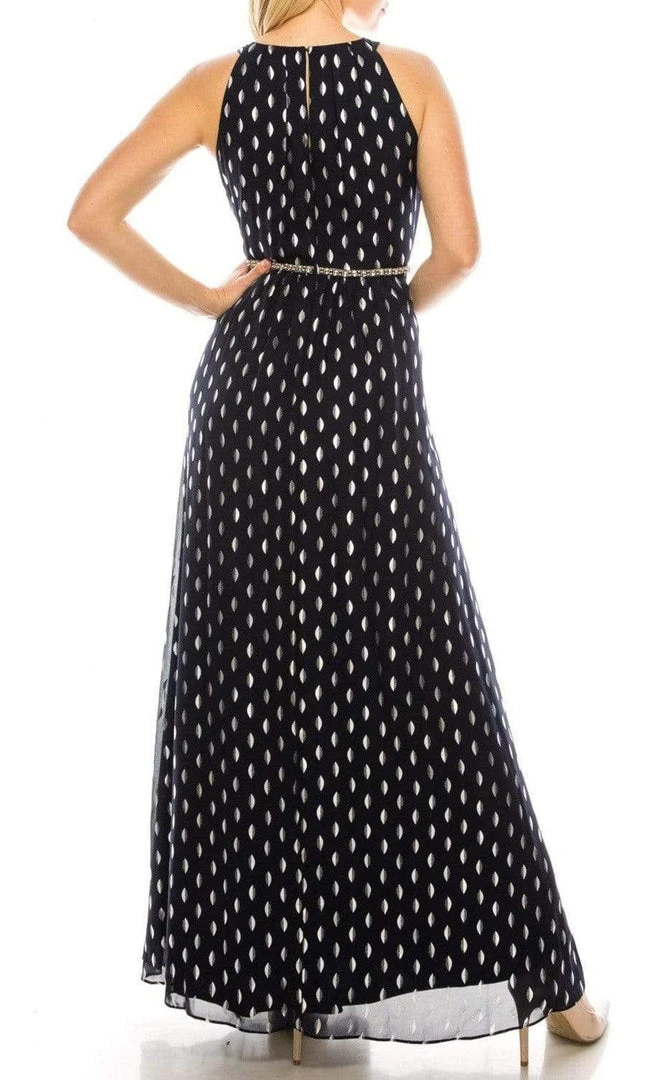 Formal Gowns SLNY - 9179142 Halter Neck Polka Dotted Dress 4 Formal Gowns SLNY - 9179142 Halter Neck Polka Dotted Dress