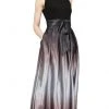 SLNY - Ombre Bateau Formal Dress 119435M - 1 Pc Black/Silver In Size 18 Available Formal Gowns
