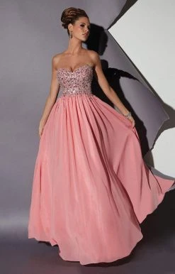 Studio 17 - 12452 Sparkling Strapless Sweetheart Chiffon Long Gown Formal Gowns