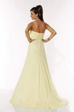 Studio 17 - 12538 Strapless Rhinestone Edge Sweetheart Chiffon Long Gown Formal Gowns