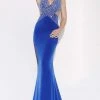 Studio 17 - 12561 Bejeweled V-neck Sheath Dress Formal Gowns