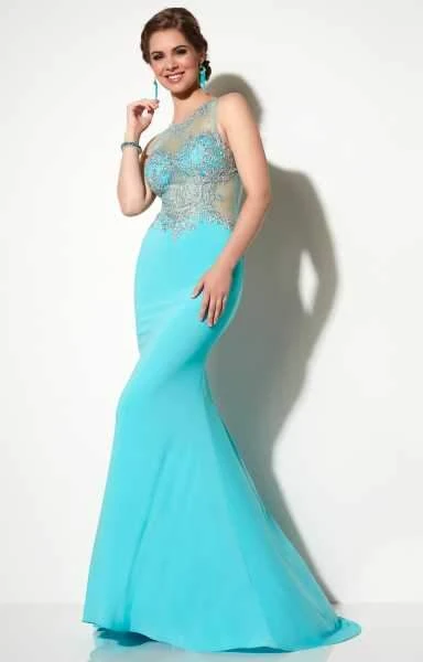 Studio 17 - 12602 Rich Metallic Lace Illusion Trumpet Gown Formal Gowns 3 Studio 17 - 12602 Rich Metallic Lace Illusion Trumpet Gown Formal Gowns