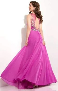 Studio 17 - 12621 Charming Beaded Bateau Neck Stretch Net A-Line Gown 5 Studio 17 - 12621 Charming Beaded Bateau Neck Stretch Net A-Line Gown