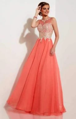 Formal Gowns Studio 17 - 12623 Charismatic Embroidered Illusion Jewel Chiffon A-Line Gown